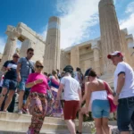Tourists in Greece Athens