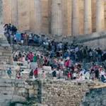 Tourists in Greece